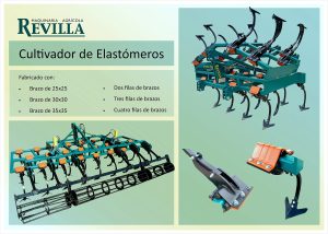 Cultivador chísel elastómeros y gomas marca Ovlac, Gaher, Daper, Foncasur, Diagrimon, Gil y escudero.