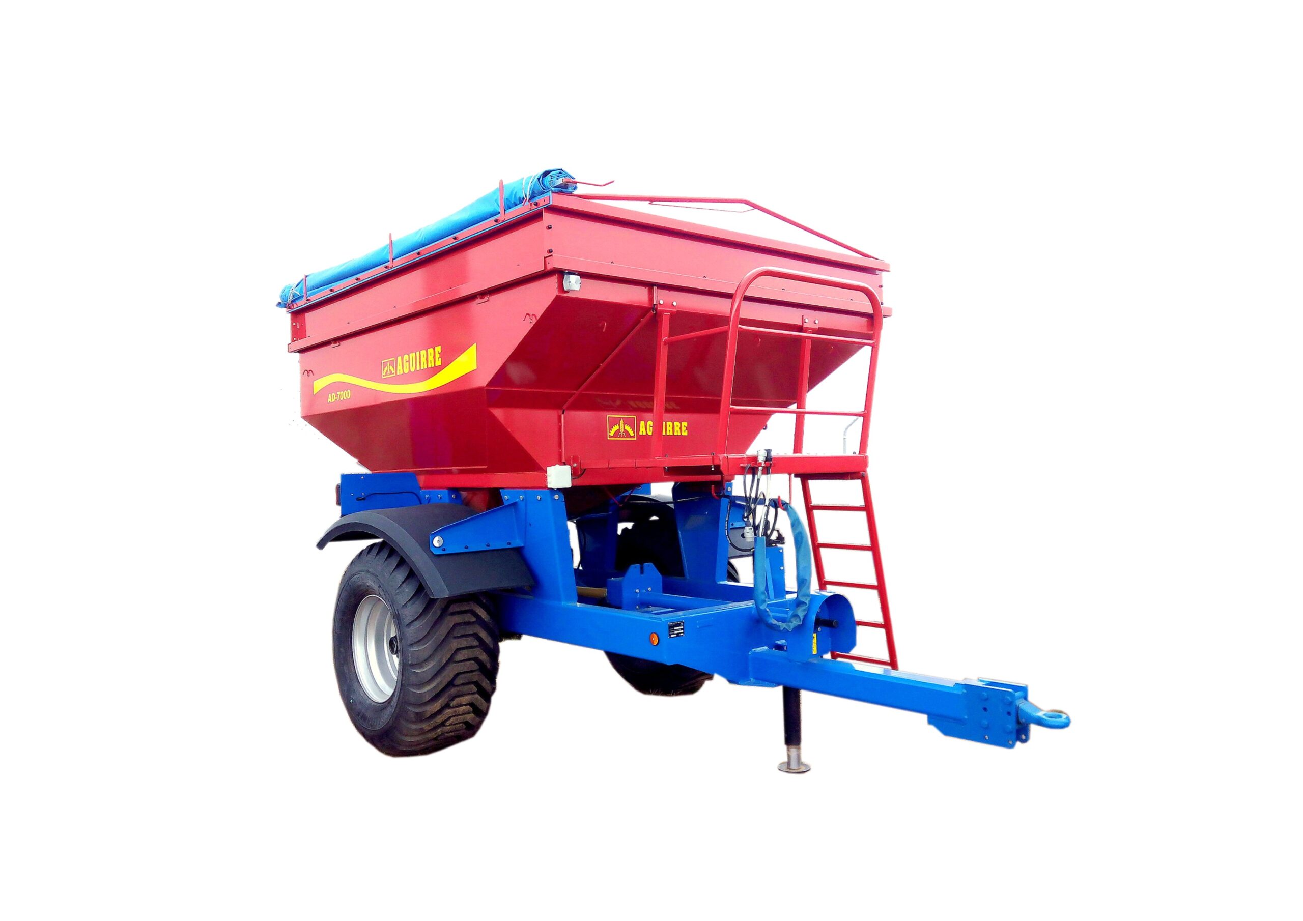 Abonadora arrastrada de dos platos de 7.000 kg marca AGUIRRE, modelo AD 7000