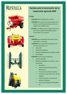 Ayudas para la renovación de la maquinaria agrícola 2026